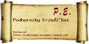 Podhorszky Erzsébet névjegykártya